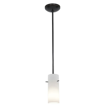 Access Lighting Cylinder, Pendant, Oil Rubbed Bronze Finish, Opal Glass 28030-1R-ORB/OPL